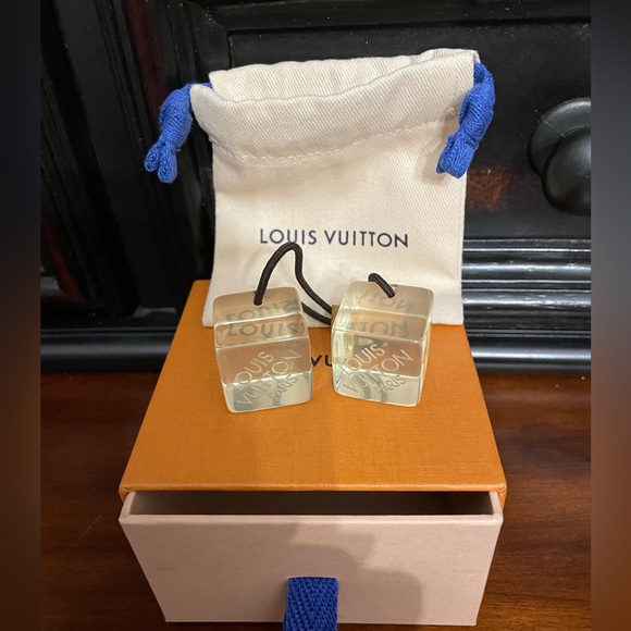 Louis Vuitton clear cube hair Tie with box and dust bag - Picture 14 of 15